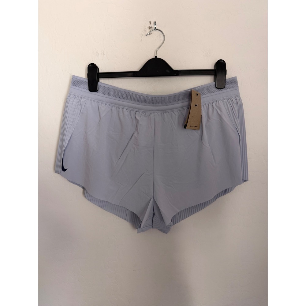 Nike Dri-FIT ADV Women Size XL Pleated Running Shorts Light In Blue Lavender NWT